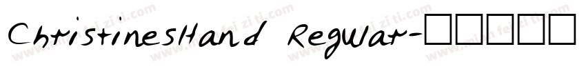 ChristinesHand Regular字体转换
